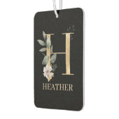 H Monogramm Floral Personalisiert Autolufterfrischer (Links)