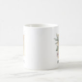 H Monogramm Floral Personalisiert Kaffeetasse (Mittel)