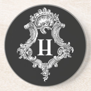 H Monogramm Initiale Getränkeuntersetzer