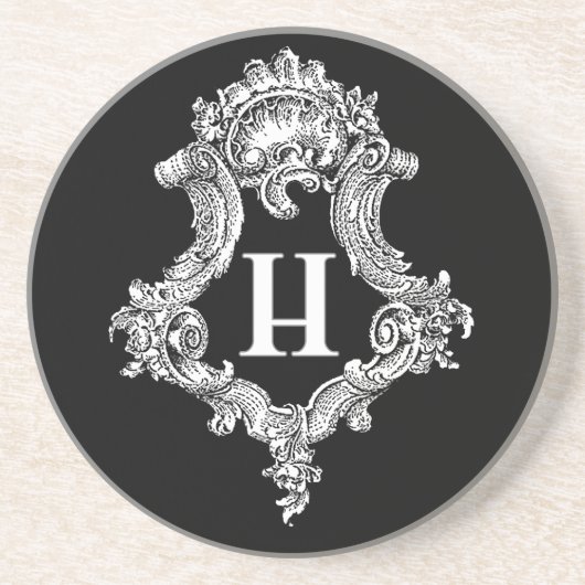 H Monogramm Initiale Getränkeuntersetzer (Vorne)