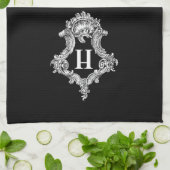 H Monogramm Initiale Küchentuch (Gefaltet)