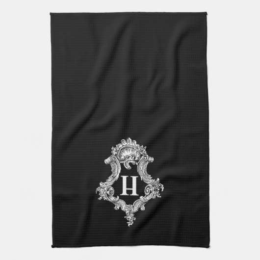 H Monogramm Initiale Küchentuch (Vertikal)
