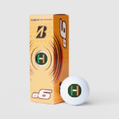 H Monogramm überlagert auf irischer Flagge sein6 g Golfball (Verpackungen)