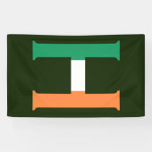 H Monogramm überlagert auf irischer Flagge (v) Banner (Horizontal)