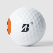 H Monogramm überlagert auf NLD-Flagge auf oder be6 Golfball (Logo)