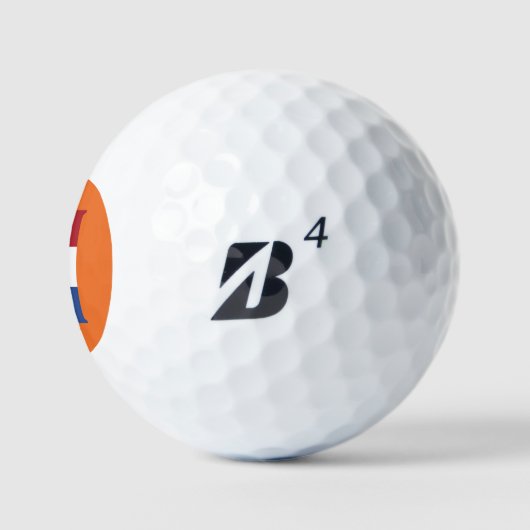 H Monogramm überlagert auf NLD-Flagge auf oder be6 Golfball (Logo)