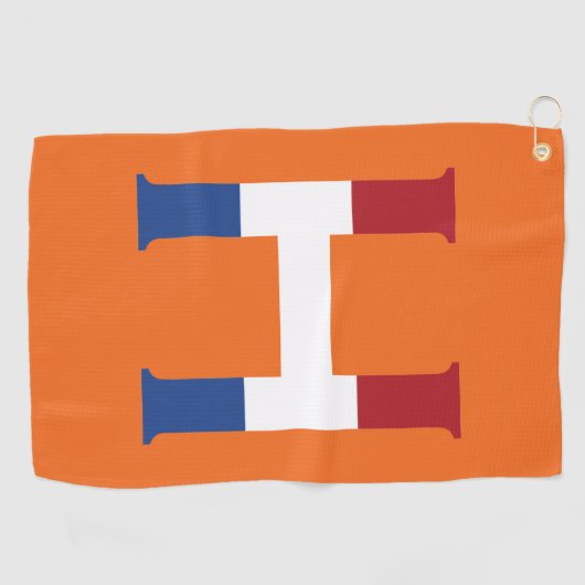 H Monogramm überlagert auf NLD-Flagge auf oder Gtc Golfhandtuch (Horizontal)
