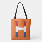 H Monogramm überlagert auf NLD-Flagge auf oder stc Tasche (Rückseite)