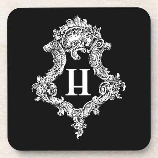 H Monogramm Untersetzer (Vorderseite)