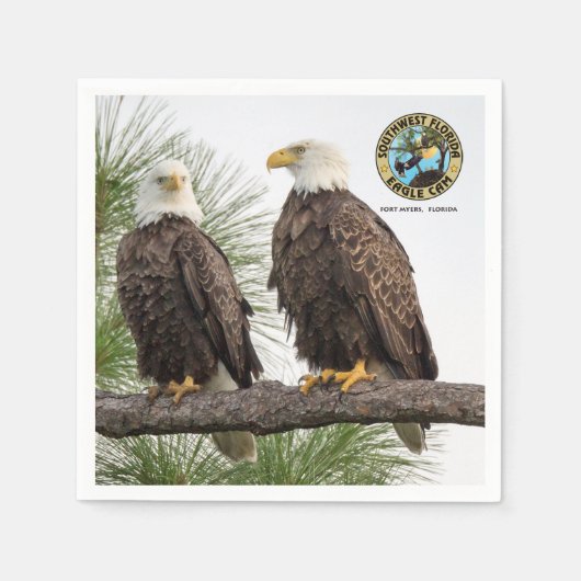 H&O Eagle Cam Cocktail Paper Napkins Serviette (Vorderseite)