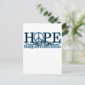 H.O.P.E - Friedensblockade existiert Postkarte (Stehend Vorderseite)