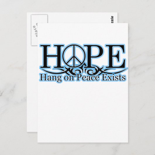 H.O.P.E - Friedensblockade existiert Postkarte (Vorne/Hinten)
