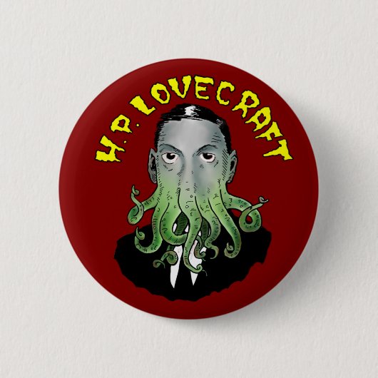 H.P. Lovecraft Button (Vorderseite)
