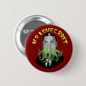 H.P. Lovecraft Button (Vorne & Hinten)