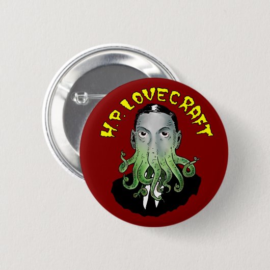 H.P. Lovecraft Button (Vorne & Hinten)