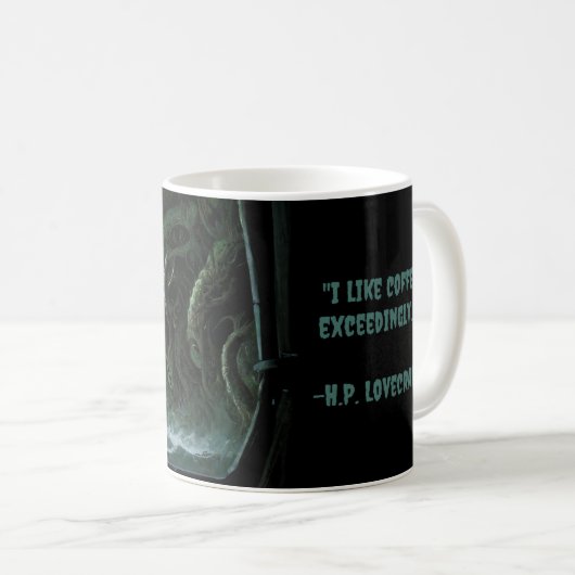 H.P. Lovecraft Kaffeekofferte Tasse (VorderseiteRechts)