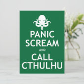 H.P. Lovecraft-Party Einladungen - Call Cthulhu (Stehend Vorderseite)