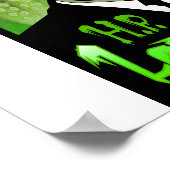 H.P. Lovecraft-Portrait (grün) Poster (Ecke)