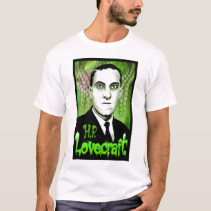 H.P. Lovecraft Porträt (Grün) T-Shirt