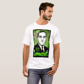 H.P. Lovecraft Porträt (Grün) T-Shirt (Vorne ganz)