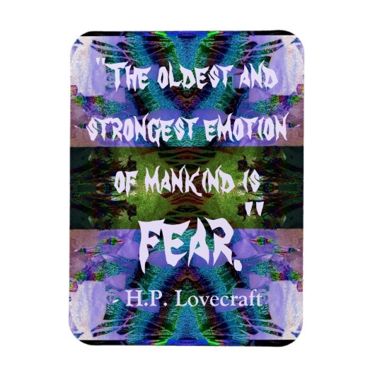 H.P. Lovecraft Quote Magnet (Vertikal)