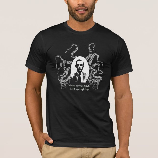 H.P. Lovecraft, Tentakeln und R'lyeh T-Shirt (Vorderseite)