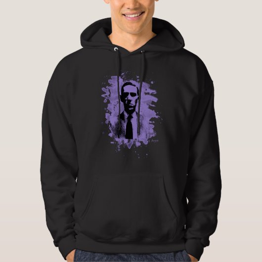 H. P. Lovecraft Tribute (violet) Hoodie (Vorderseite)