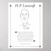 H. P. Lovecraft Writing Quote Poster (Vorne)