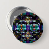 H.P. Lovecraft Zitat-Knopf Button (Vorne & Hinten)
