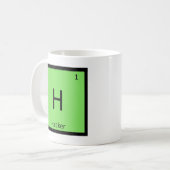 H - Periodische Tabelle der Hacker Computer Chemis Kaffeetasse (Vorderseite Links)