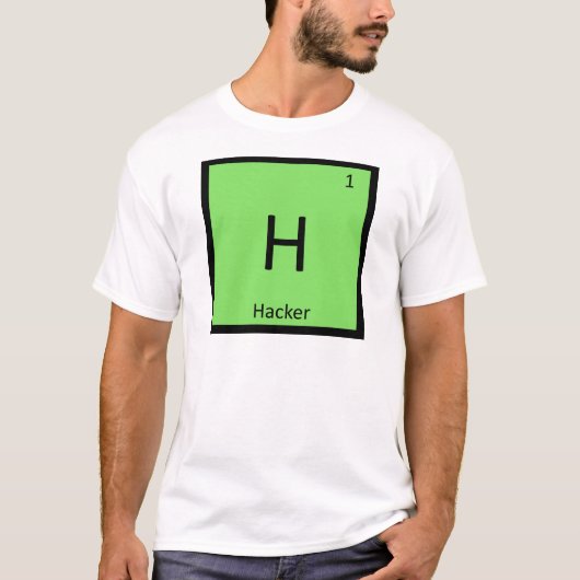 H - Periodische Tabelle der Hacker Computer Chemis T-Shirt (Vorderseite)