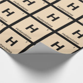 H - Periodische Übersicht über die Chemie in Holla Geschenkpapier (Ecke)