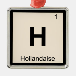 H - Periodische Übersicht über die Chemie in Holla Silbernes Ornament