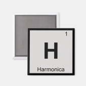 H - Periodischer Tisch der Harmonica Music Chemist Magnet (Vorderseite/Rückseite)