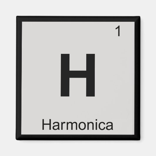 H - Periodischer Tisch der Harmonica Music Chemist Magnet (Vorne)