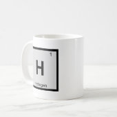 H - Periodisches Symbol für die Wasserstoffchemie Kaffeetasse (Vorderseite Links)