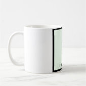 H - Periodisches Tabellensymbol der Honeydew Melon Kaffeetasse (Links)
