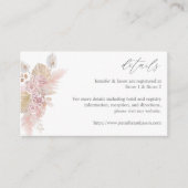 H Pink Boho Floral SM Umschließungskarte 2 Begleitkarte (Vorderseite)