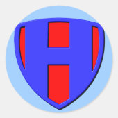 H RUNDER AUFKLEBER (Vorderseite)