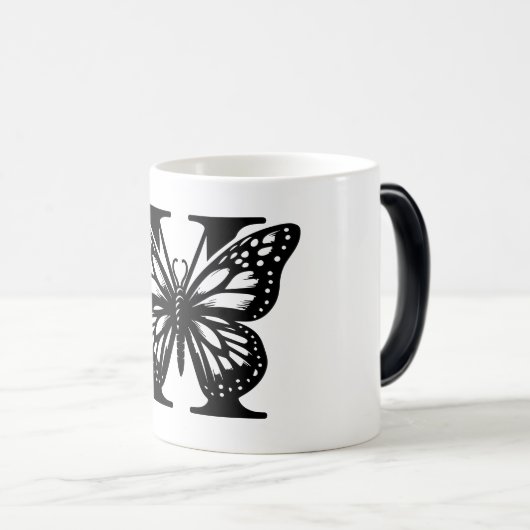 H Schwarzer Butterfly Verwandlungstasse (VorderseiteRechts)