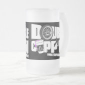 H-STADT RIDAZ - doppeltes Cupp'n Schwarzes - Mattglas Bierglas (VorderseiteRechts)