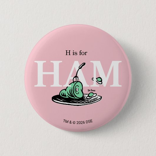 "H steht für HAM" | Alphabet-Design Button (Vorderseite)