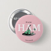"H steht für HAM" | Alphabet-Design Button (Vorne & Hinten)