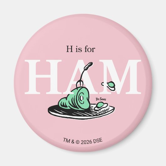 "H steht für HAM" | Alphabet-Design Magnet (Vorne)