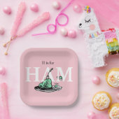 "H steht für HAM" | Alphabet-Design Pappteller (Party)