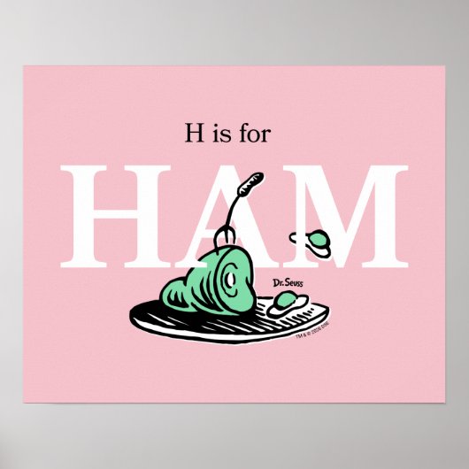"H steht für HAM" | Alphabet-Design Poster (Vorne)