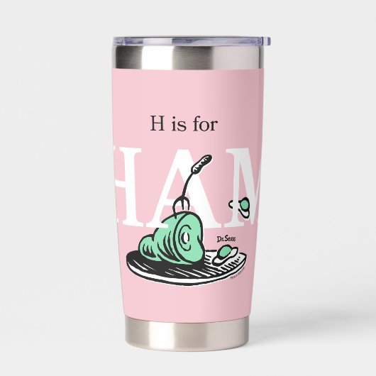 "H steht für HAM" | Alphabet-Design Thermobecher (Links)