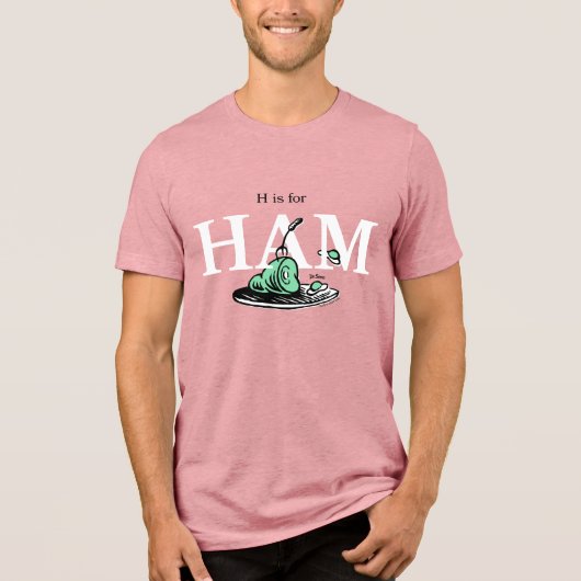 "H steht für HAM" | Alphabet-Design Tri-Blend Shirt (Vorderseite)