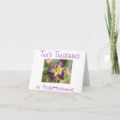 H. Violette Sabrewing Anmerkungs-Karte Karte (Rückseite)