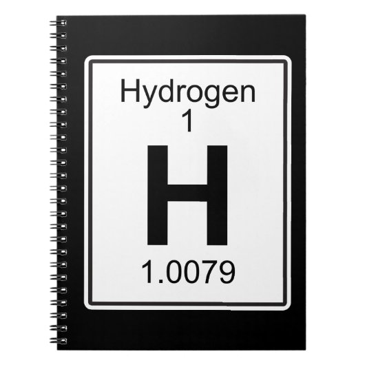 H - Wasserstoff Notizblock (Vorderseite)